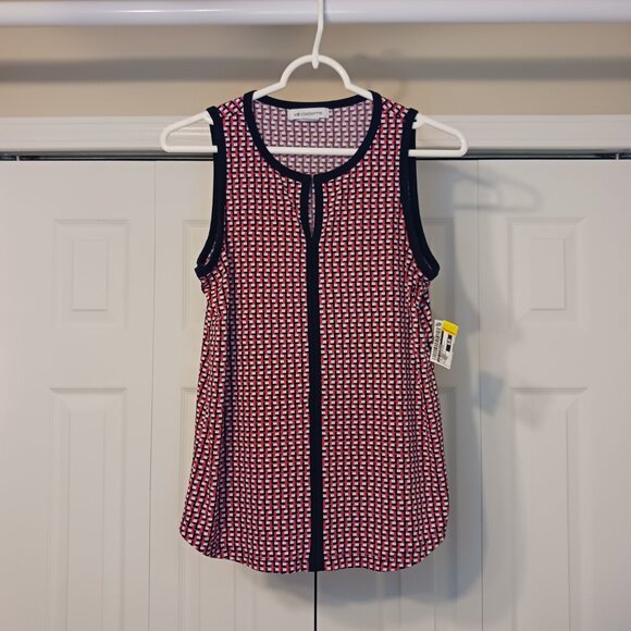 #144 3/$18 - Liz Claiborne Pink/Blue Tank Top Size S - Picture 1 of 5